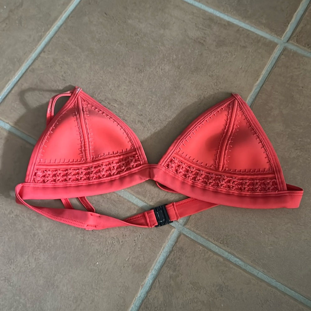 Red triangl bikini top Sz M